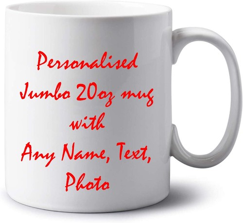 Personalised jumbo 20oz coffee - personalised,