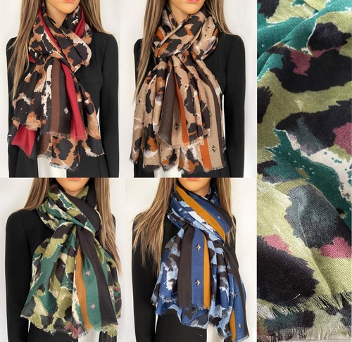 Ladies leopard print scarf - leopard,