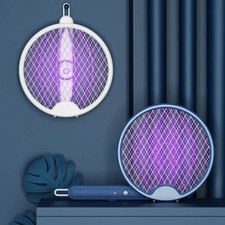 Electric Fly Zapper Killer Racket Bug Mosquito Insect Pest Swatter - Foldable