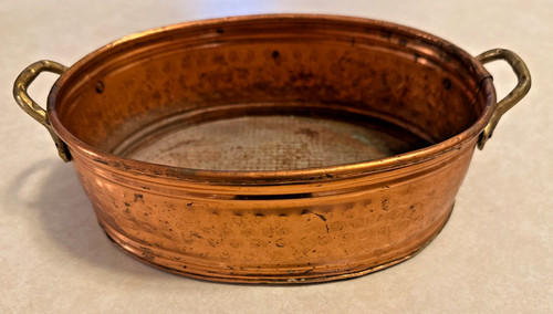Vintage copper brass planter - vintage, copper/brass