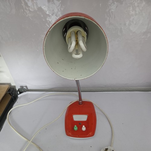 Vintage orange gooseneck table - orange,