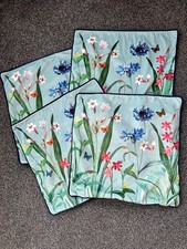 MARKS & SPENCER  BLUE CUSHION COVERS 45 cm x 45 cm SET OF 4