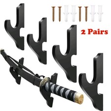 2 Set Wall Mount Wooden Sword