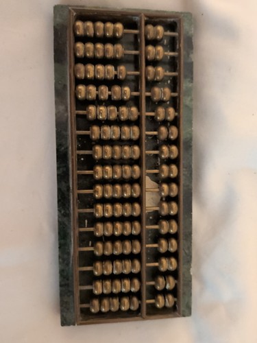Vintage small brass abacus - brass,