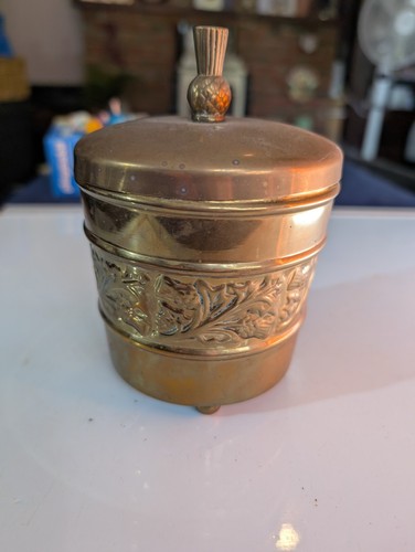 Vintage embossed brass - embossed,