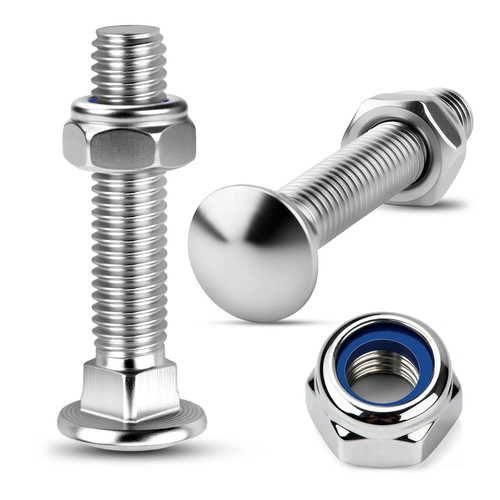 Carriage bolts with nyloc - carriage,