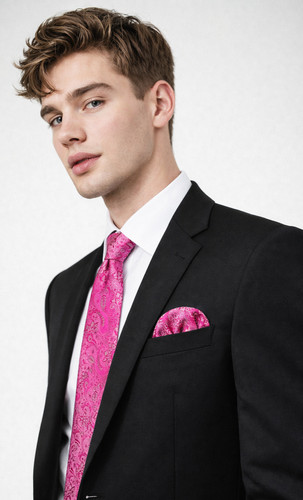 Fuchsia men pink tie - fuchsia,