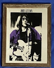 JOHN LENNON -RETRO FRAMED MIRROR IMAGE (H)23CM (W)18CM THE BEATLES MEMORABILIA. 
