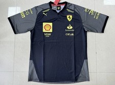 Hot 2024/25 Scuderia Ferrari F1 Racing Team T-Shirt Polo Black shirt