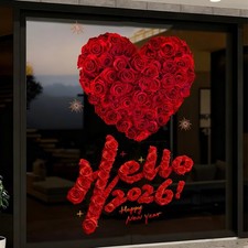 Static Heart Window Cling 2026