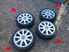 AUDI A2 RS4 17" SILVER genuine ALLOY WHEEL wheels alloys centre cap 66k miles