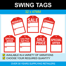 32 x 47mm Swing Tags - Sale