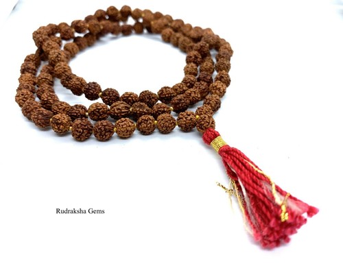 Rudraksha 7mm japa mala - 7mm,