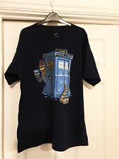 teefury t shirt Futurama Tardis Size Large 23" Across navy