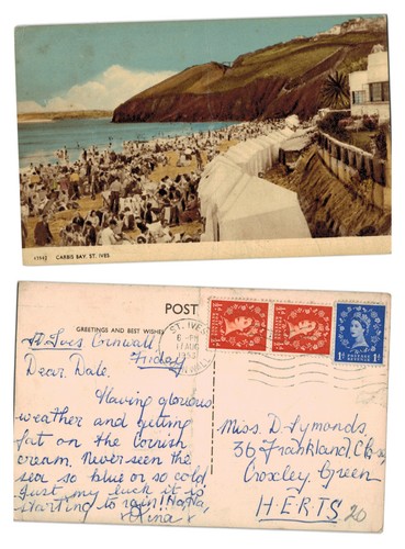 Postcard carbis bay ives - carbis,