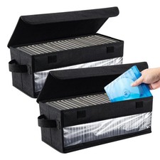Aolawco 2 Pack CD Storage Box