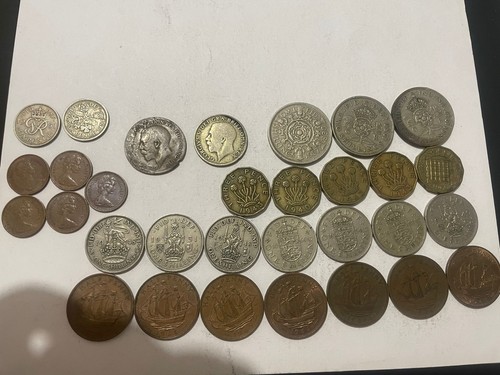 Job lot old british coins - lot,