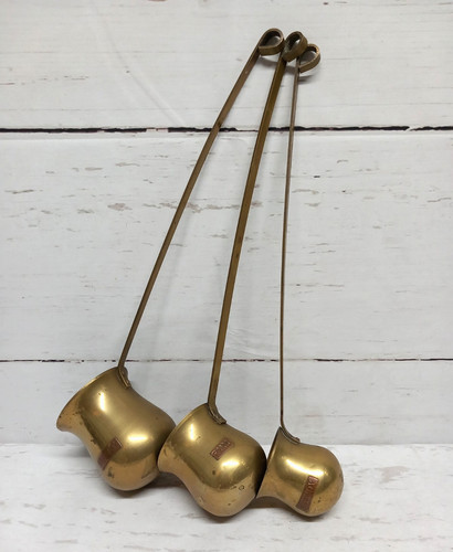 Vintage brass alcohol ladles - vintage,