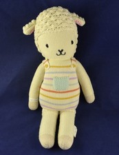 Cuddle + & Kind Lucy Lamb Sheep Knitted Soft Plush Toy Doll Beige Cream 20"