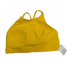 NWT Lululemon Flow Y Wrap-Front High-Neck Bra B/C Cup MAIZE YELLOW Size 10