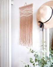 Pink Macrame Wall Hanging Dyed