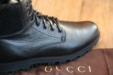 Gucci GG Black Leather Fur