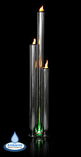 Fire water feature stainless - water,