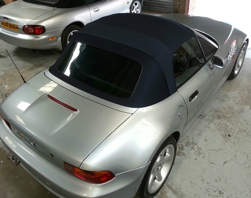 Bmw blue mohair hood soft - z3,