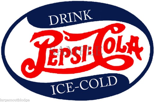 Pepsi vintage style oval decal - oval,