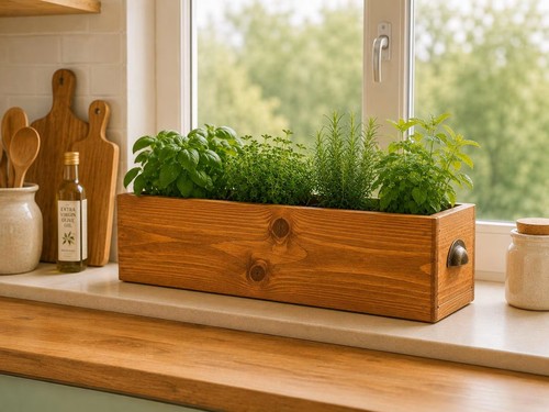 Wooden kitchen storage box - kitchen,