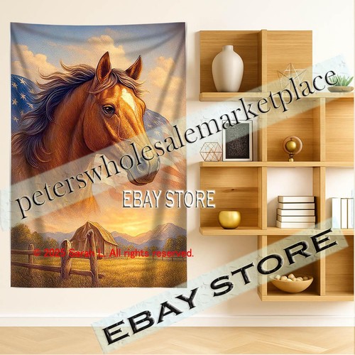 Horse wall tapestry rustic - wall,