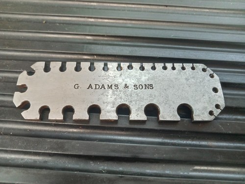 Antique dual marked wire gauge - antique, dual-marked