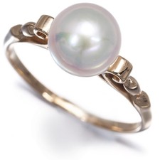 Auth Mikimoto Ring Akoya Pearl