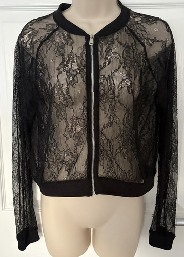 Zara black sheer - , bomber