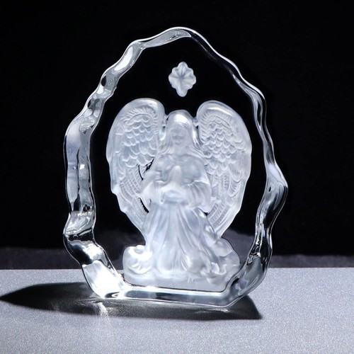 Crystal praying angel - praying, statue