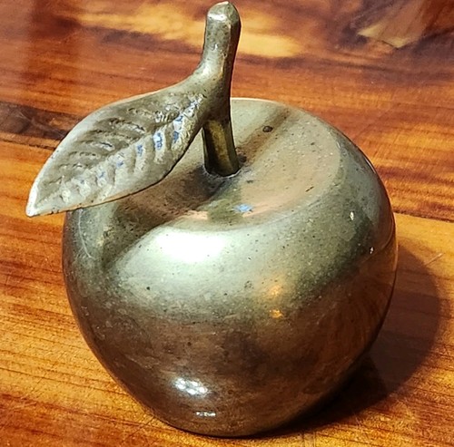 Vintage brass apple - vintage,