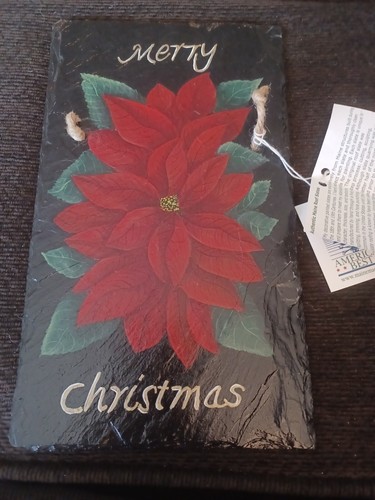 Vintage handpainted slate - vintage,