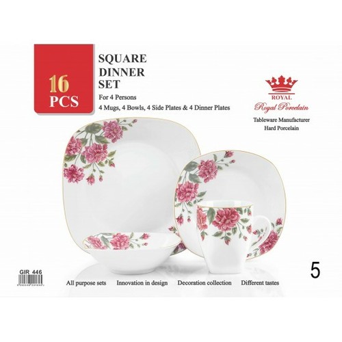 Royal 16pc square dinner set - square,