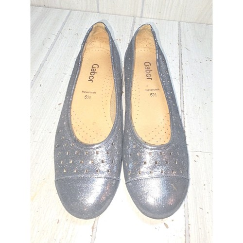 Gabor shiny silver flats slip - gabor,