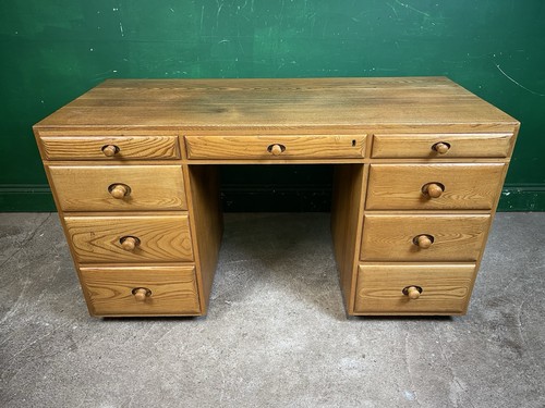 Double pedestal drawer elm - pedestal,