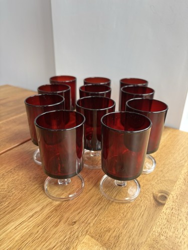 Vintage luminarc france ruby - vintage,
