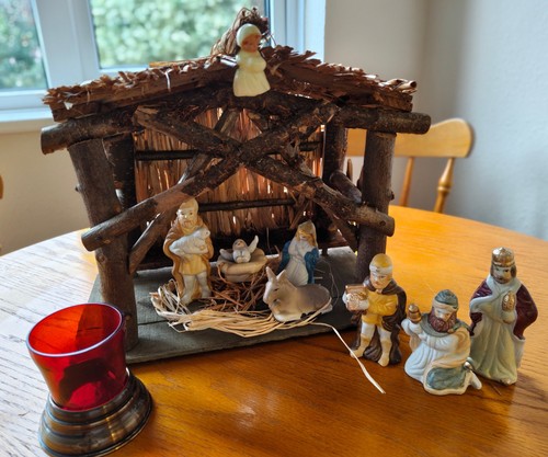 Vintage christmas nativity set - vintage,