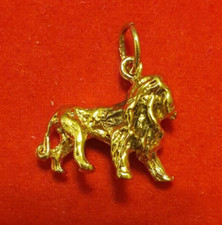 NEW 9ct Yellow Gold Lion Charm