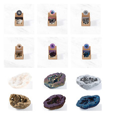 Aura geode quartz crystal - quartz,