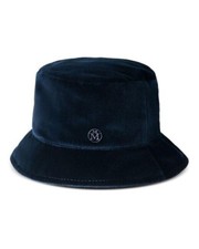 Maison Michel Jason Logo-embellished Velvet Bucket Hat Size L RRP £335