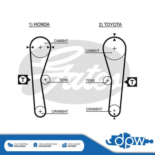 Gates timing belt fits toyota - gates,
