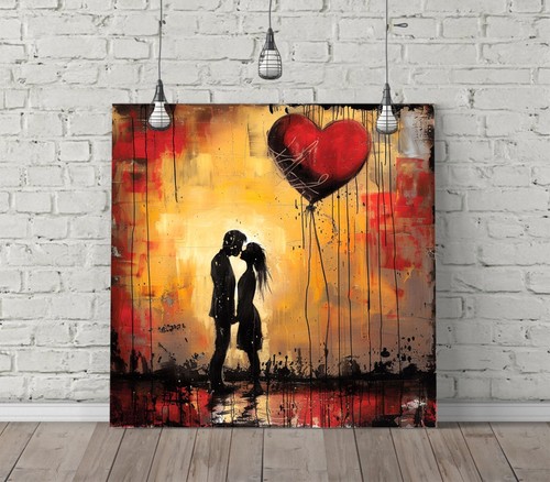 Couple kissing love heart - couple,