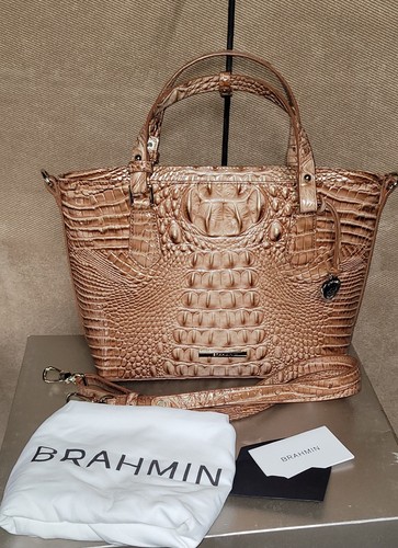 Brahmin brown croc - brahmin, embossed