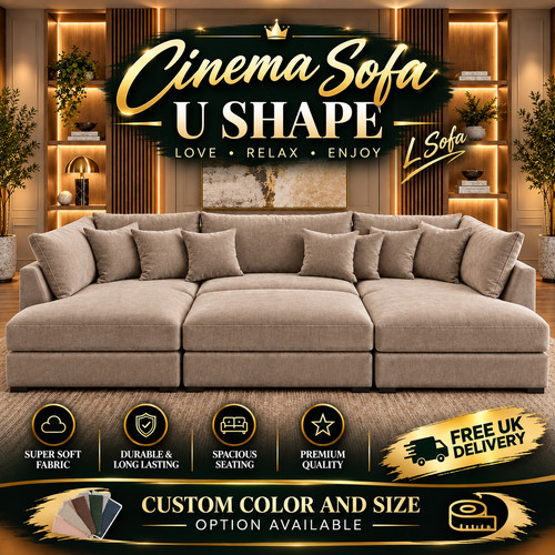 Cinema sofa shape - u,