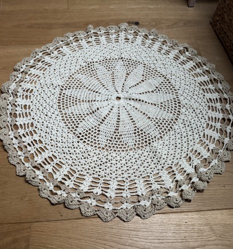 Large round handmade crocheted
